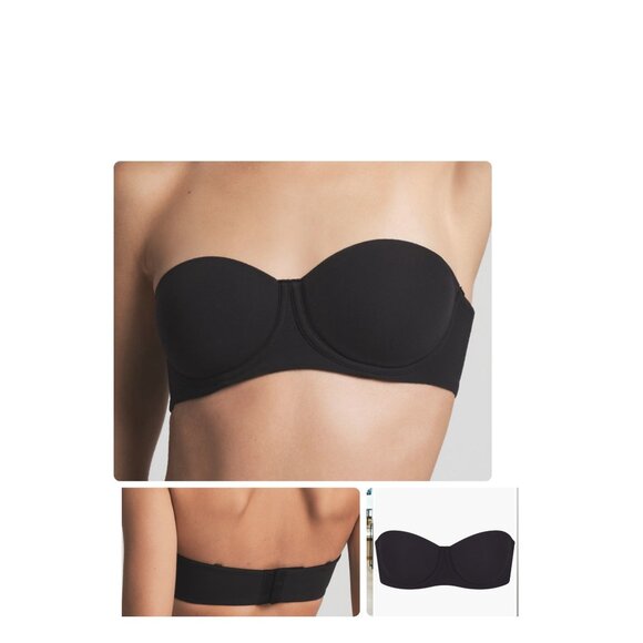 Skims Fit Every Day Strapless Black Bra Size 34DD Style BA-BAN 9055 - Picture 7 of 9
